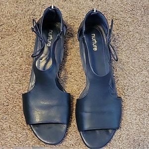 COPY - Navy leather sandals 8.5